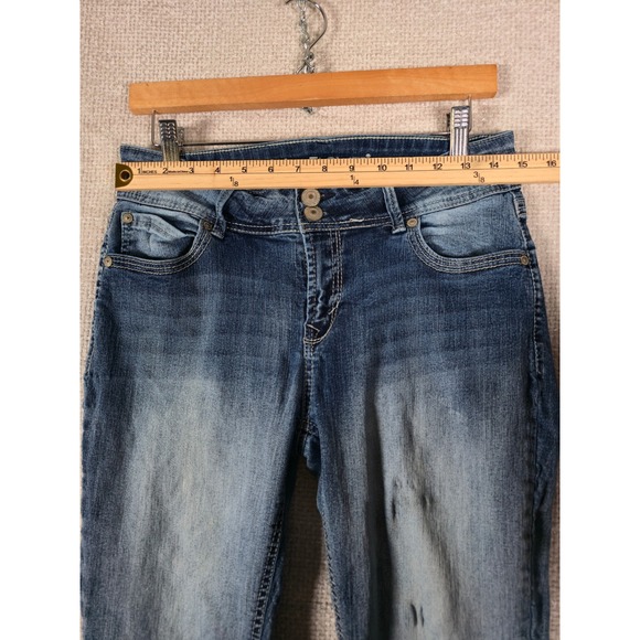Wallflower Luscious Curvy Bootcut Jeans Womens 11 Short Medium Wash - Picture 4 of 10